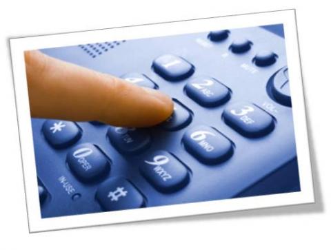 Finger on a calculator