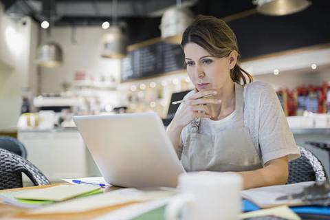 Woman with laptop